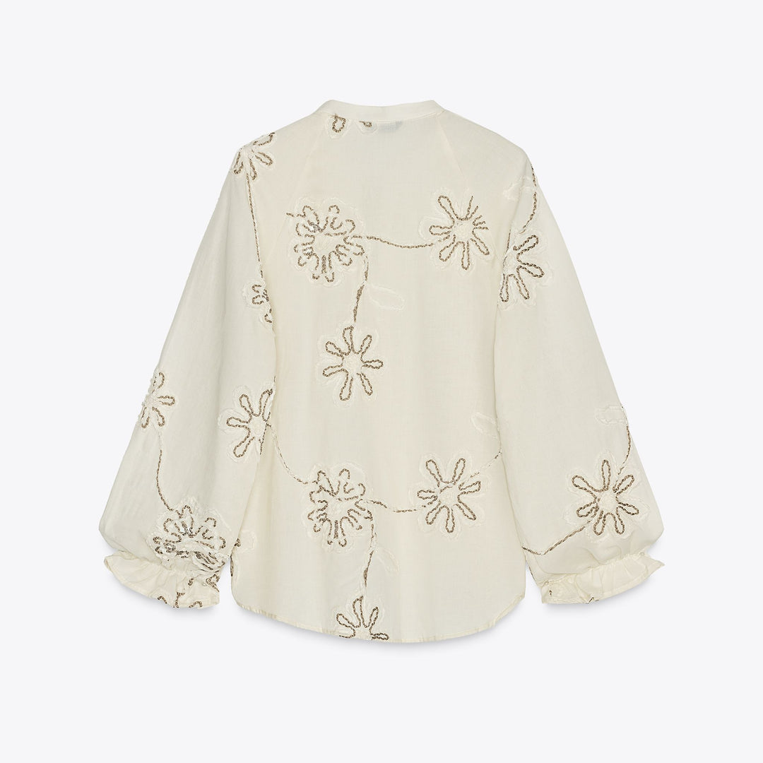 Moudda ZARA - Blouse Boho - Fleur Bicolore 3D - Tunisie 2