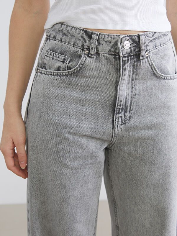 Moudda LC Waikiki - Pantalon en jean couleur Gris pour femmes - Tunisie 3