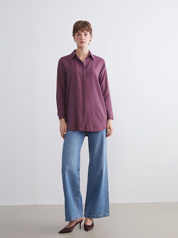 Moudda LC Waikiki - Tunique à manches longues Femme Prune - Tunisie 2