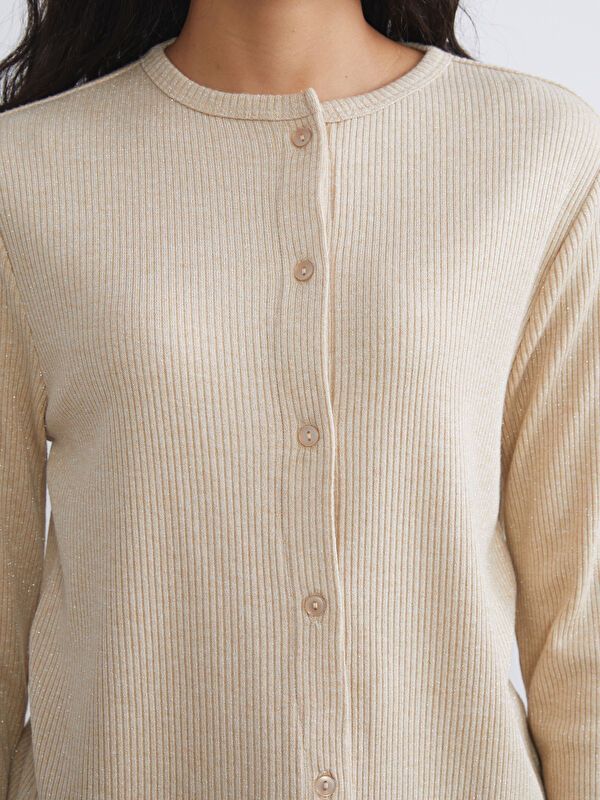 Moudda LC Waikiki - Cardigan en jersey Femme Beige - Tunisie 3