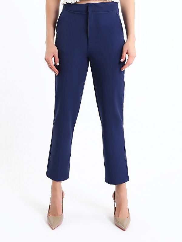 Moudda LC Waikiki - Pantalon tissé moyen Femme Bleu marine claire - Tunisie 2