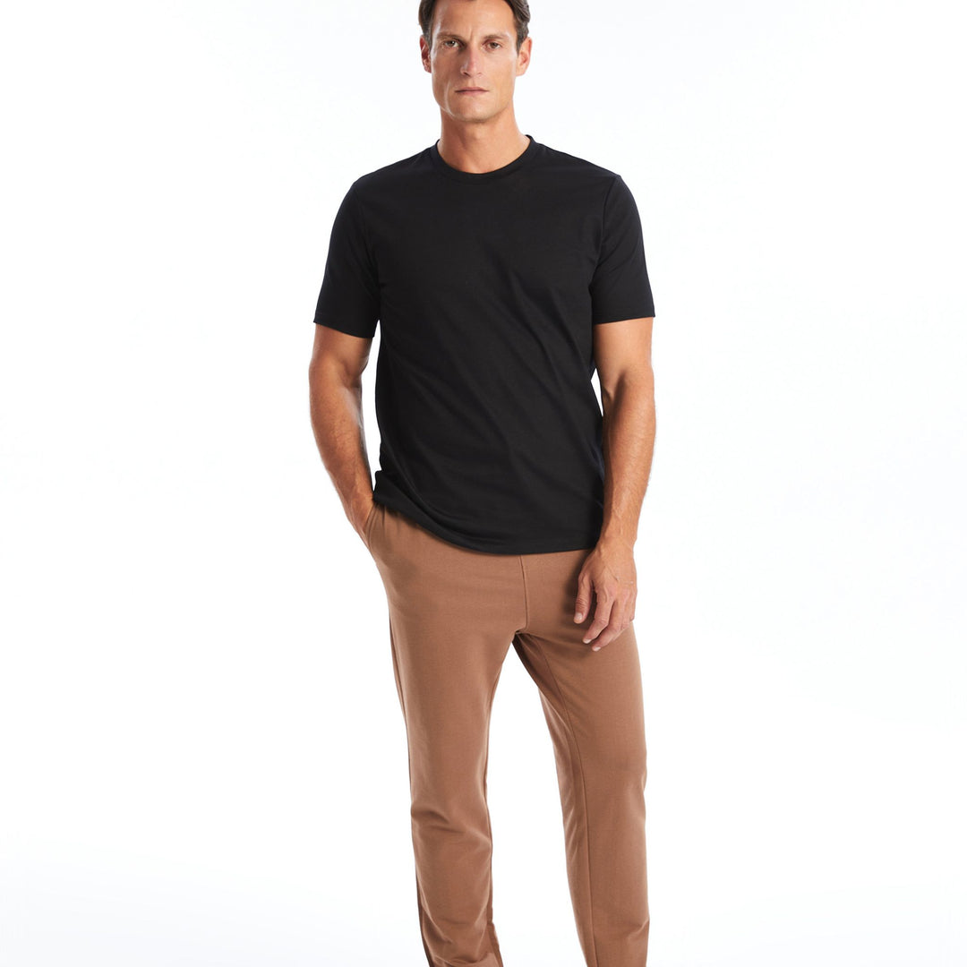 Moudda LC Waikiki - T-shirt jersey col rond manches courtes Homme Noir - Tunisie 2