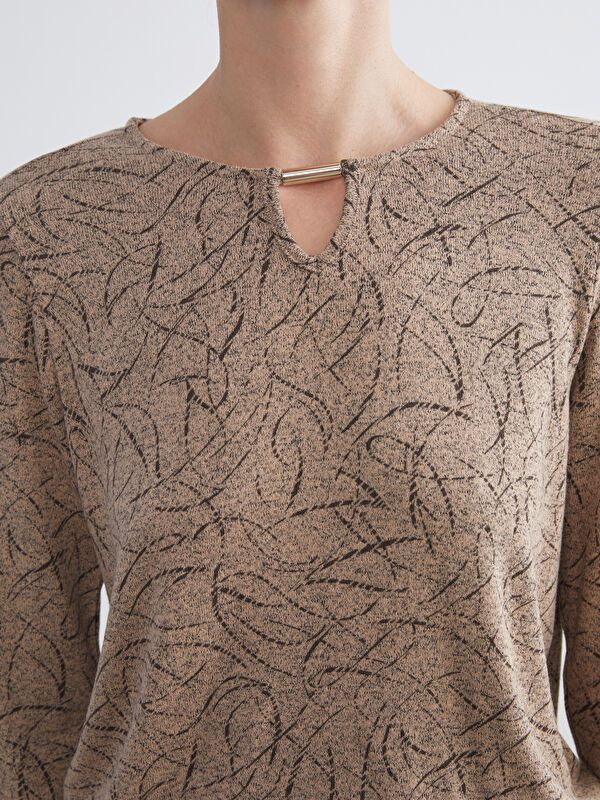 Moudda LC Waikiki - T-shirt imprimé cv jersey manches longues mi-longues pour Femmes - Tunisie 3