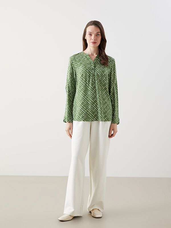 Moudda LC Waikiki - Chemise tissée imprimée cv à manches longues pour Femmes - Tunisie 2