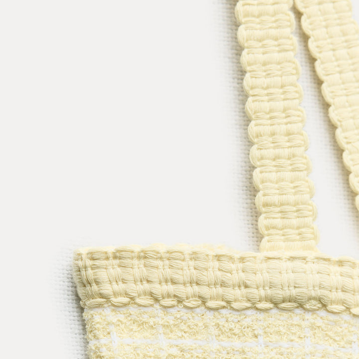 Moudda ZARA - Top jaune bandeau fines bretelles carreaux coordonné - Tunisie 3