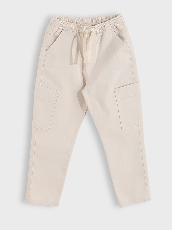 Moudda LC Waikiki - Pantalon tissé épais basique Garçon Beige clair - Tunisie 1