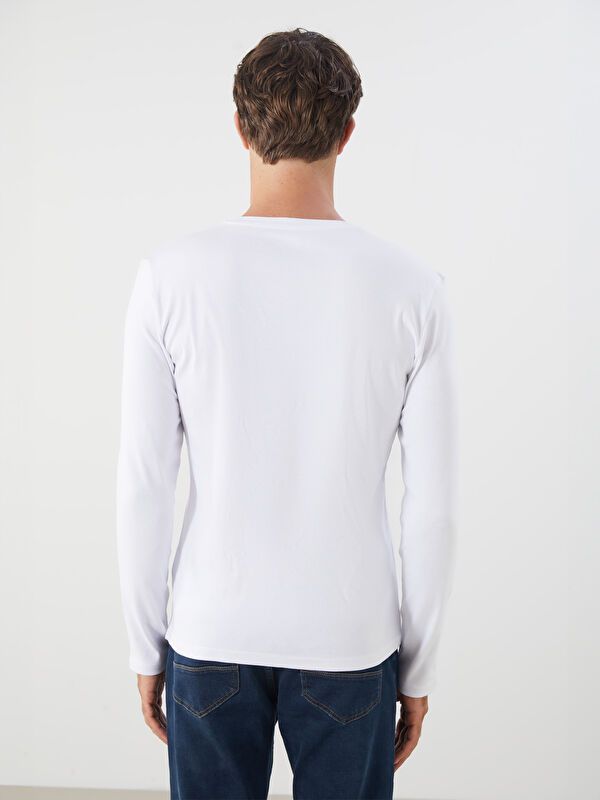 Moudda LC Waikiki - Sweatshirt jersey basique Homme Buxe blanc - Tunisie 4