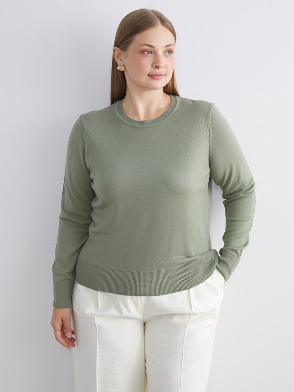 Moudda LC Waikiki - Pull tricot maternité Femme Vert olive - Tunisie 1