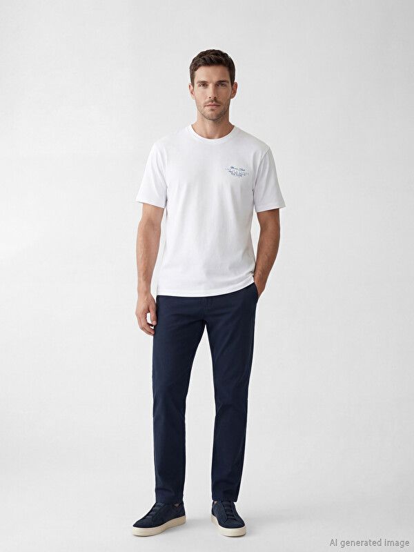Moudda LC Waikiki - T-shirt imprimé manches courtes en jersey pour Homme couleur Blanc - Tunisie 2