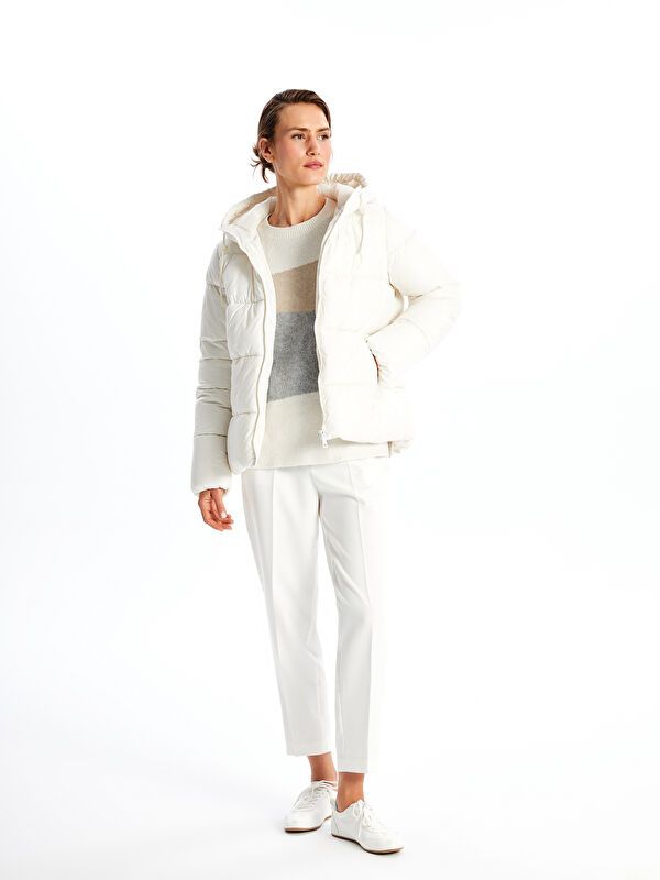 Moudda LC Waikiki - Manteau matelassé en nylon Femme Ecru - Tunisie 2