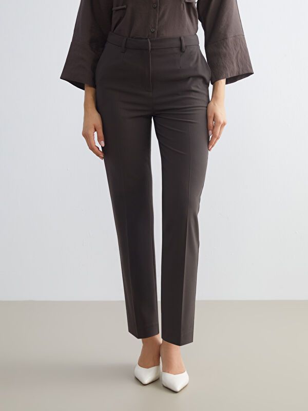 Moudda LC Waikiki - Pantalon tissé moyen Femme Brun foncé - Tunisie 2