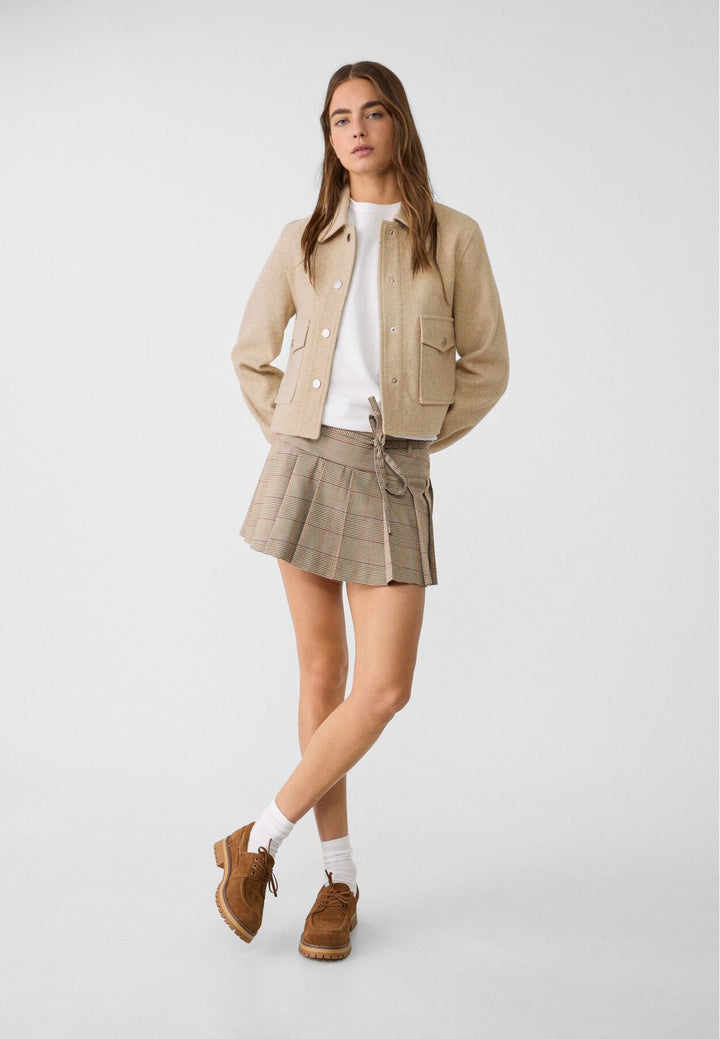Moudda STRADIVARIUS - Veste Courte avec Snaps Soft - Tunisie 3