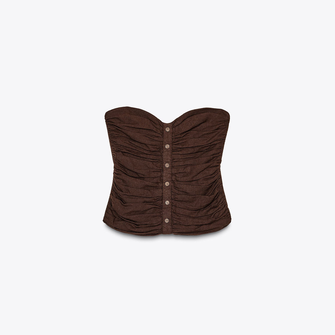 Moudda ZARA - Top Bustier - Fronces & Lin/Viscose - Tunisie 1