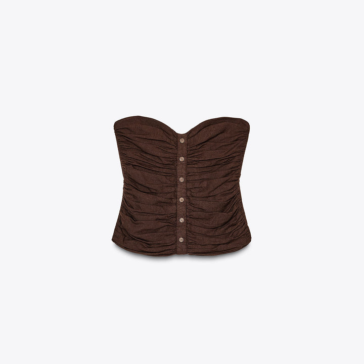 Moudda ZARA - Top Bustier - Fronces & Lin/Viscose - Tunisie 1