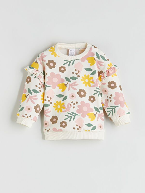 Moudda LC Waikiki - Ensemble en jersey Fille Crème imprimée - Tunisie 2