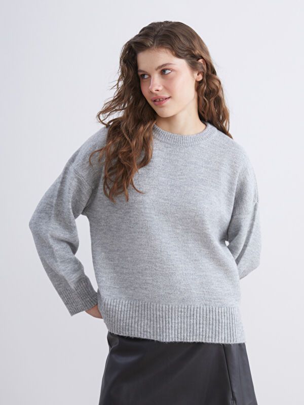 Moudda LC Waikiki - Pull en tricot Femme Mélange de gris - Tunisie 1