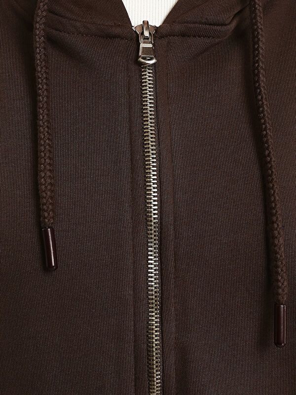 Moudda LC Waikiki - Cardigan en jersey Femme Brun - Tunisie 3