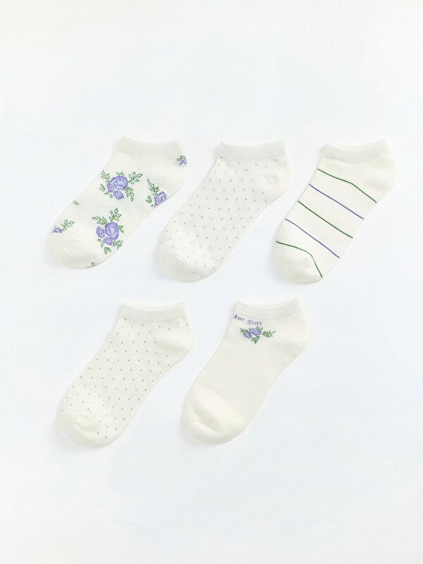 Moudda LC Waikiki - Chaussettes liner trainer (sport) pour Femme couleur Écru - Tunisie 1