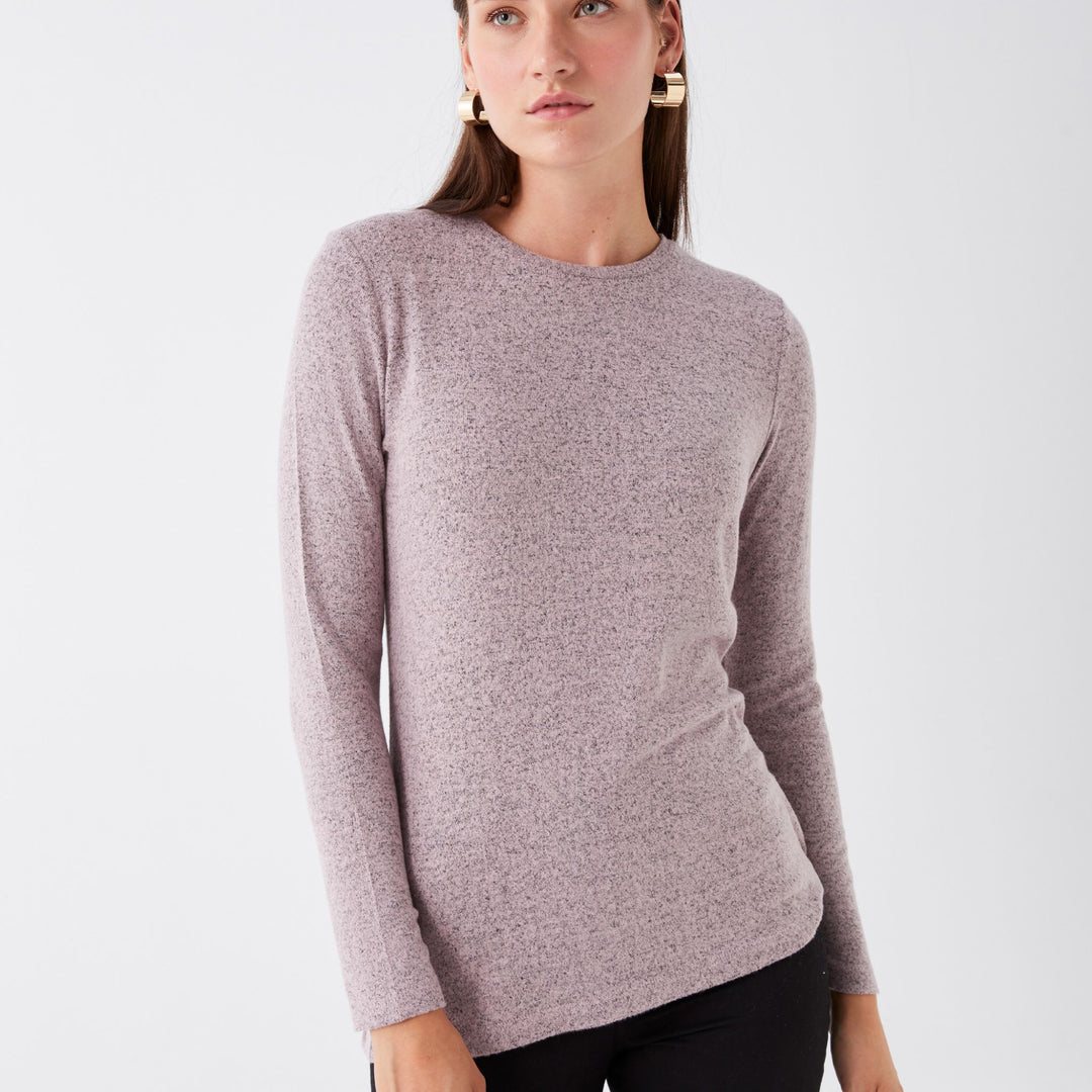 Moudda LC Waikiki - Body jersey manches longues Femme Mélange rose poudré - Tunisie 1