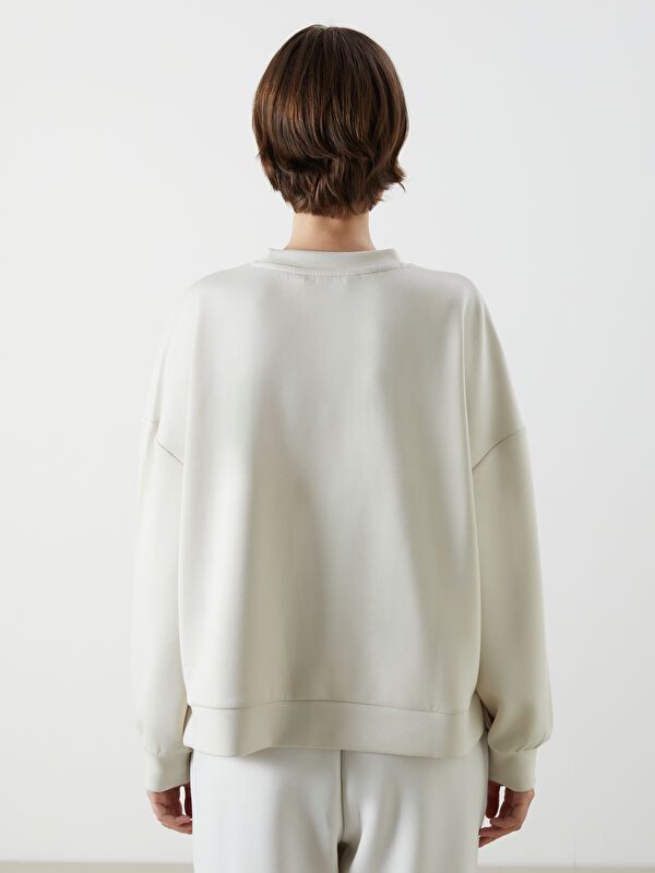 Moudda LC Waikiki - Sweatshirt en jersey Femme Gris clair - Tunisie 4