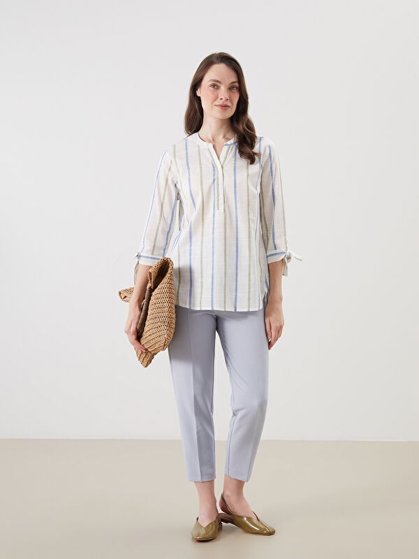 Moudda LC Waikiki - Blouse tissée manches longues Femme Rayures mixtes - Tunisie 2