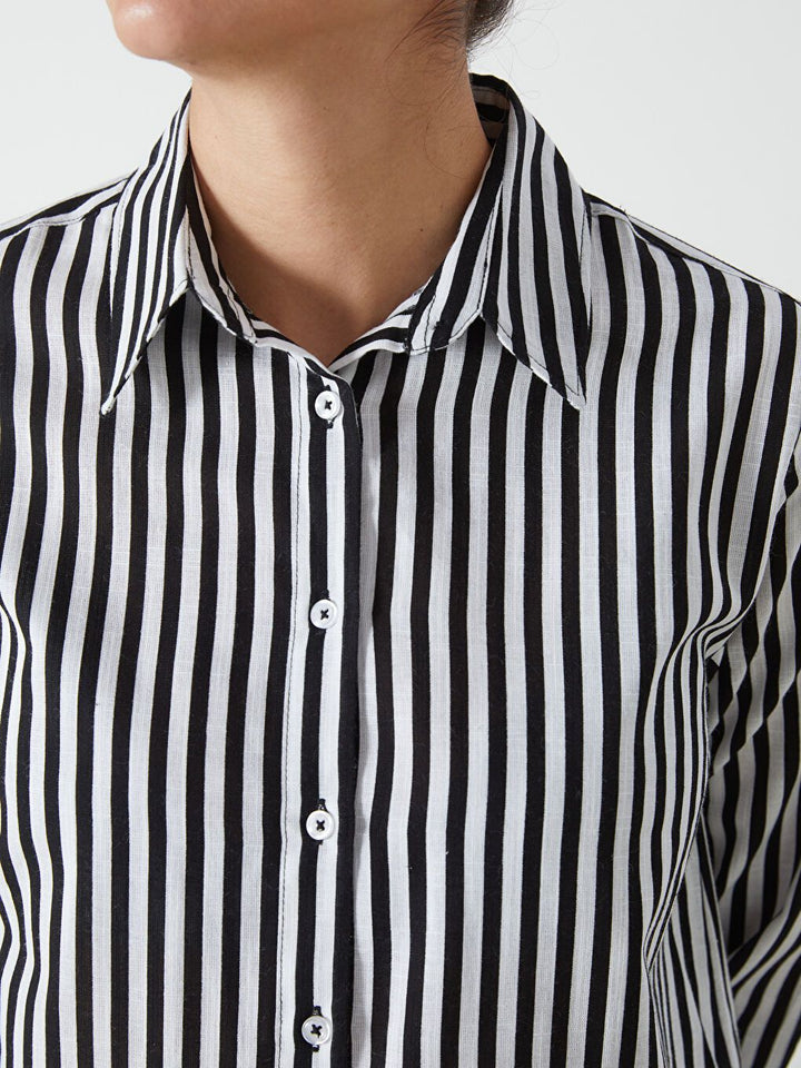 Moudda LC Waikiki - Tunique à manches longues Femme Rayures noires - Tunisie 3