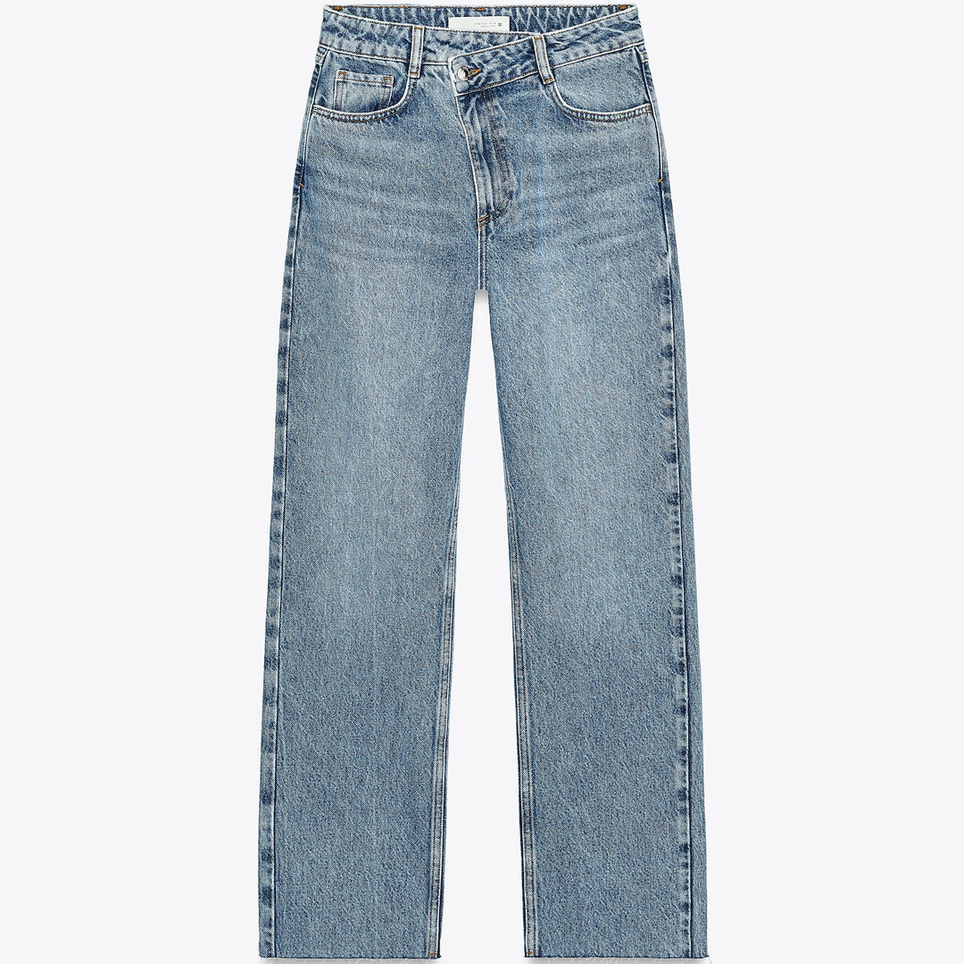 Moudda ZARA - Denim - Taille Haute & Ceinture Croisée - Tunisie 1