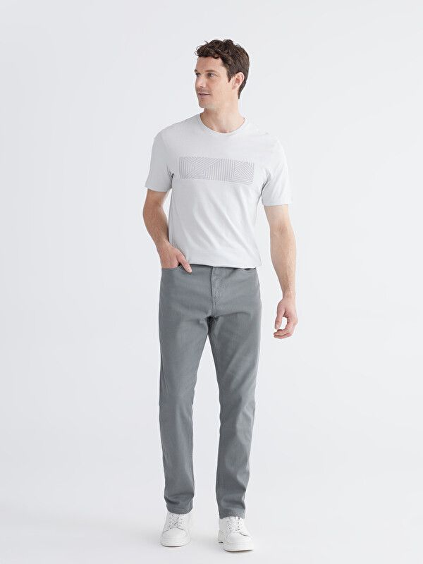 Moudda LC Waikiki - T-shirt imprimé manches courtes en jersey pour Homme couleur Gris clair - Tunisie 2