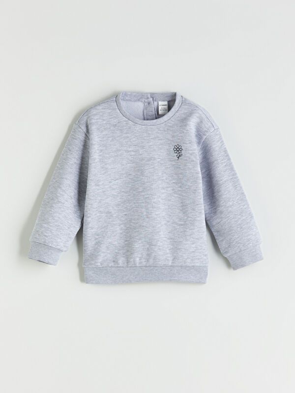 Moudda LC Waikiki - Sweatshirt en jersey Fille Mélange de gris - Tunisie 1