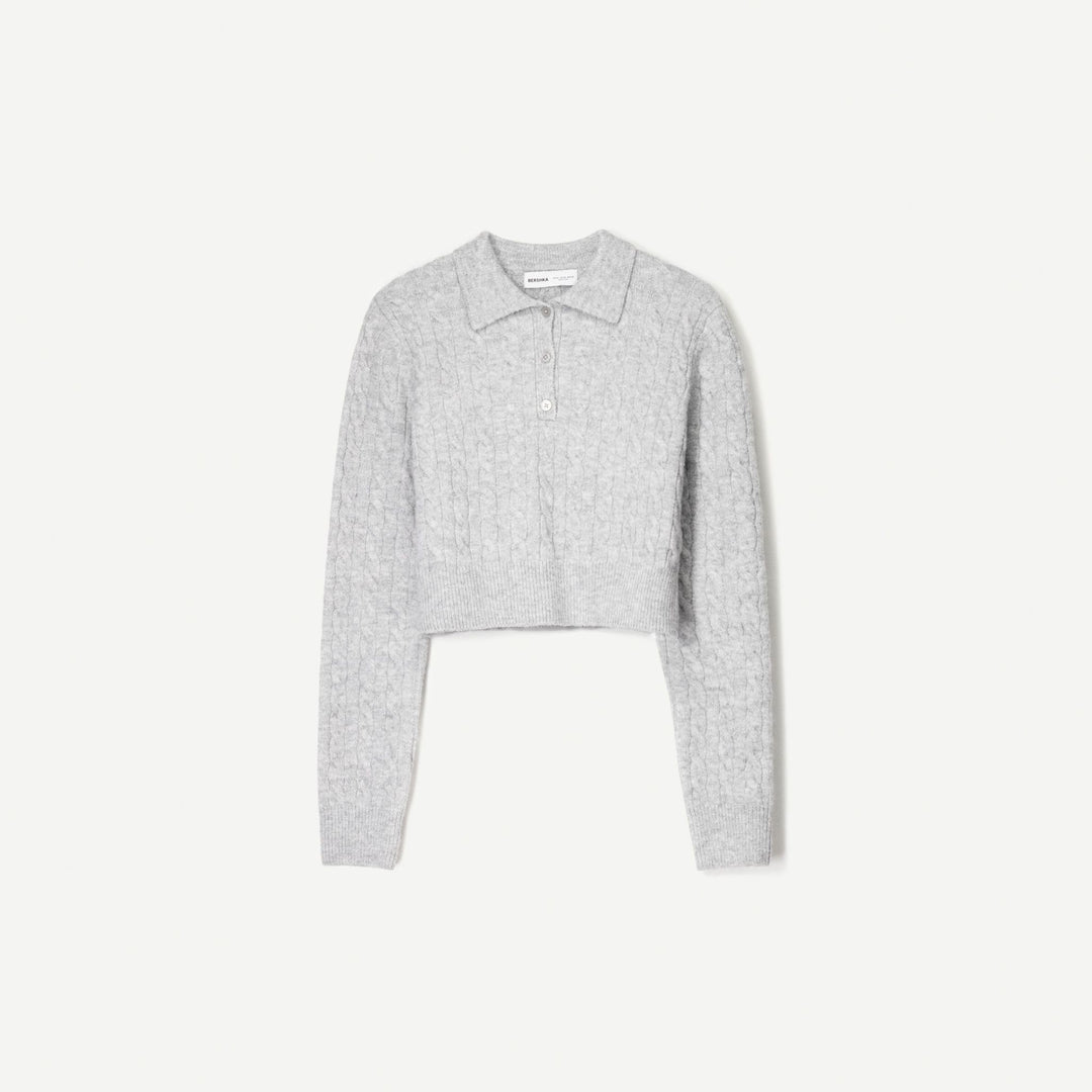 Moudda BERSHKA - Pull - Col Polo & Tresses - Tunisie 1