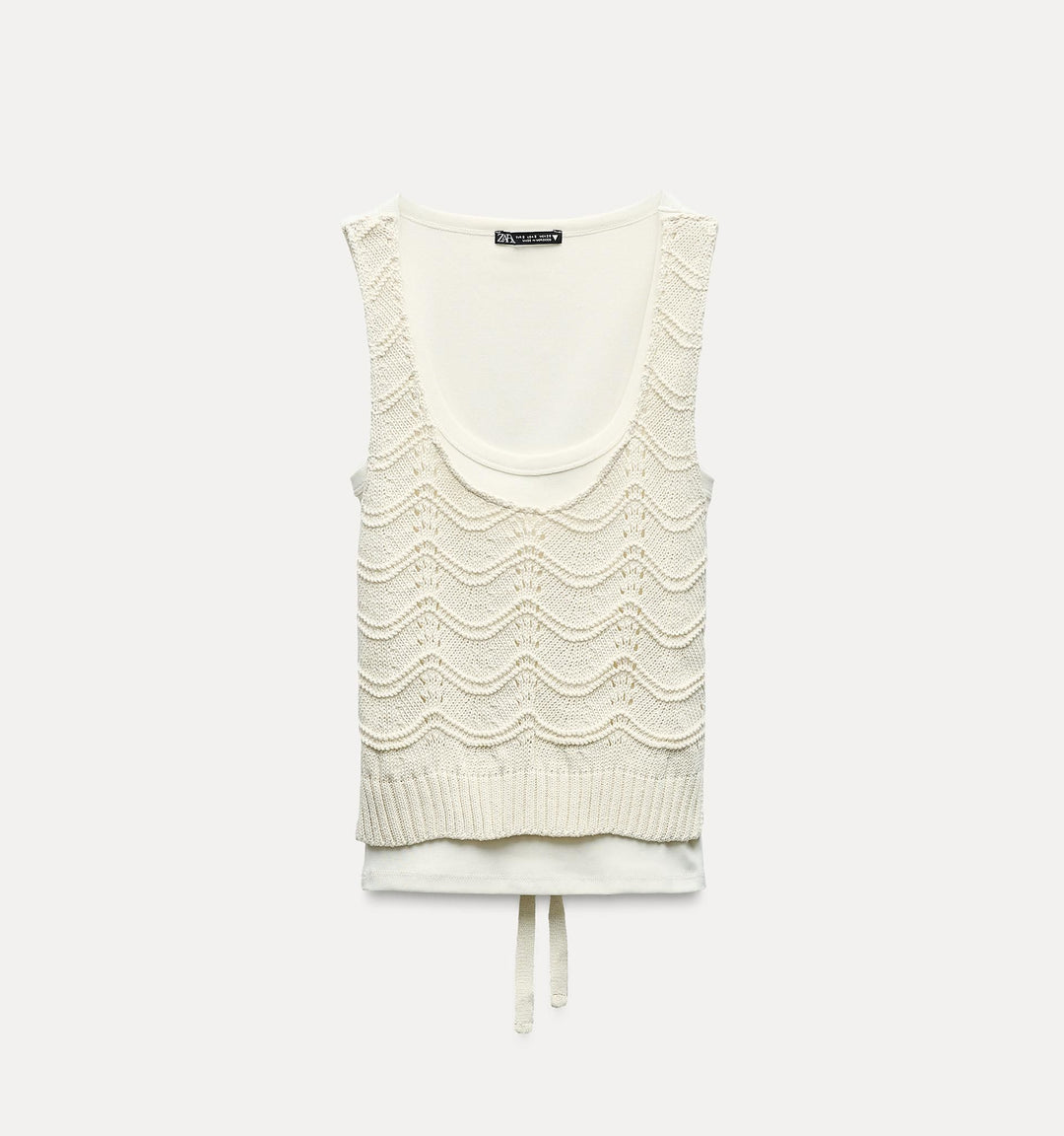 Moudda ZARA - T-shirt bretelles côtelé, gilet assorti - Tunisie 1