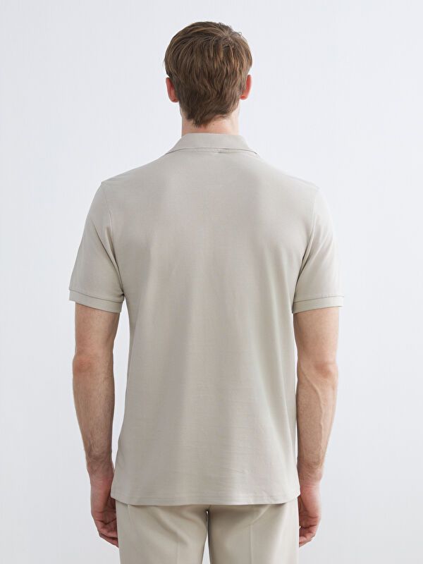 Moudda LC Waikiki - T-shirt col polo basique manches courtes en jersey pour Homme - Tunisie 4