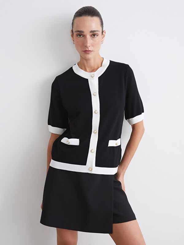 Moudda LC Waikiki - Cardigan fin en tricot Femme Noir - Tunisie 1