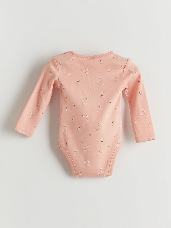 Moudda LC Waikiki - Body imprimé manches longues en jersey - tenue de sport couleur Rose terne imprimé pour filles - Tunisie 3