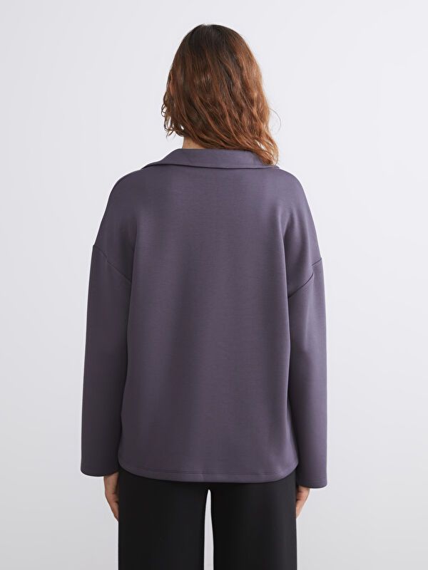 Moudda LC Waikiki - Sweatshirt jersey imprimé Femme Anthracite - Tunisie 4