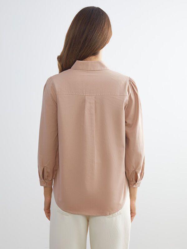 Moudda LC Waikiki - Blouse tissée manches longues Femme Brun - Tunisie 4