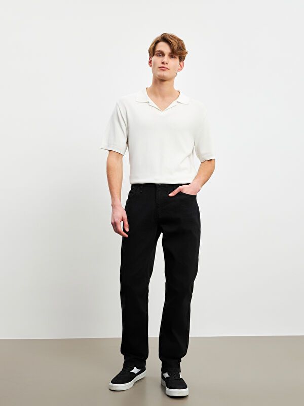 Moudda LC Waikiki - Pantalon tissé denim basique Homme Rodéo noir - Tunisie 1