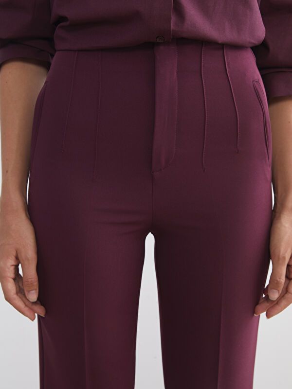 Moudda LC Waikiki - Pantalon tissé moyen Femme Bordeaux foncés - Tunisie 3