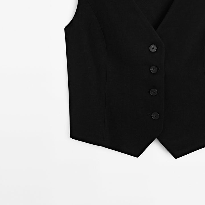 Moudda Massimo Dutti - Gilet Court - Col Piqué - Tunisie 6