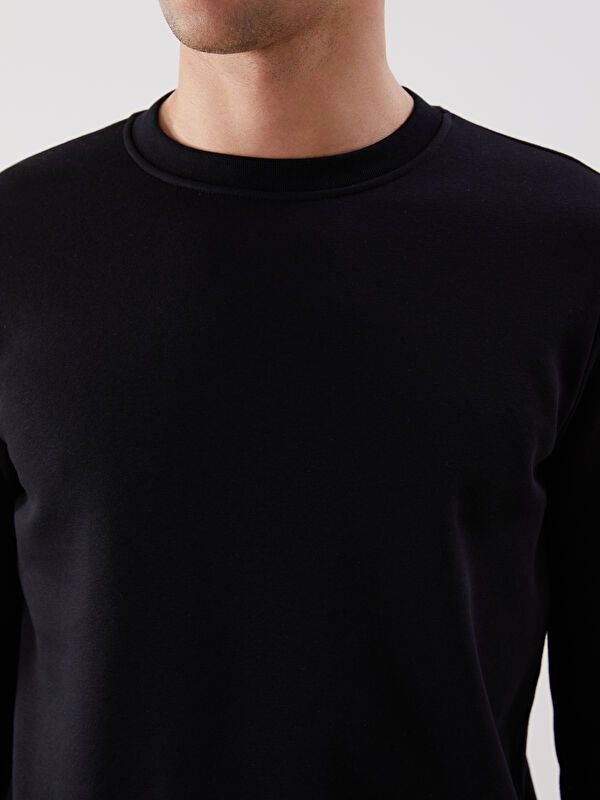 Moudda LC Waikiki - Sweatshirt jersey basique Homme Noir - Tunisie 3