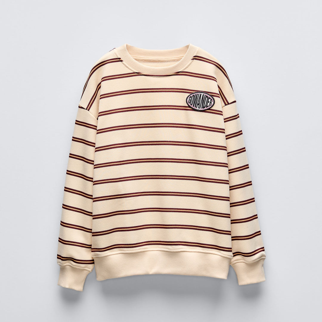 Moudda ZARA - Sweat boxy rayé avec patch surf - Tunisie 2