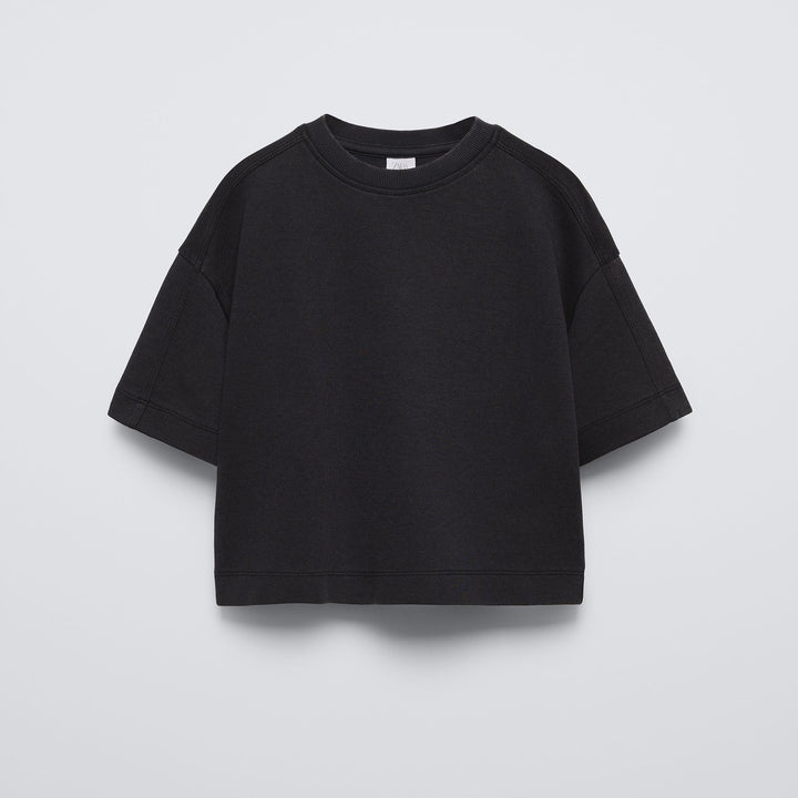 Moudda ZARA - T-shirt fille manches courtes, maille interlock duo - Tunisie 1