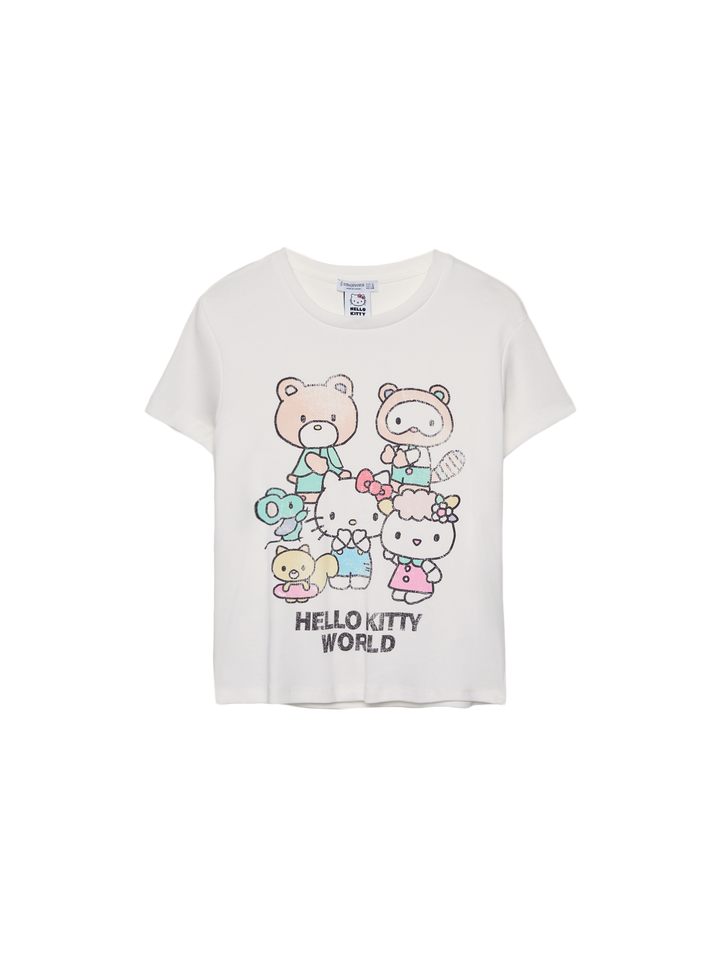 Moudda STRADIVARIUS - T-Shirt Fitted Hello Kitty et Calor - Tunisie 3