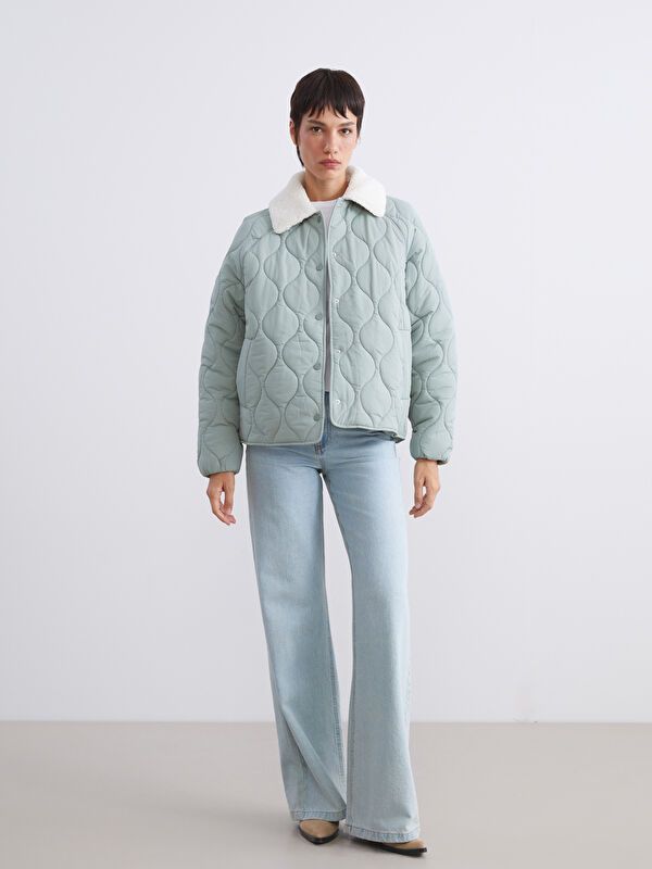 Moudda LC Waikiki - Manteau matelassé en nylon Femme Vert menthe - Tunisie 2