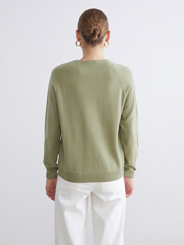 Moudda LC Waikiki - Pull tricot moyen Femme Vert pâle - Tunisie 4