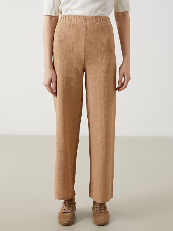 Moudda LC Waikiki - Pantalon en jersey couleur Beige foncé pour femmes - Tunisie 2