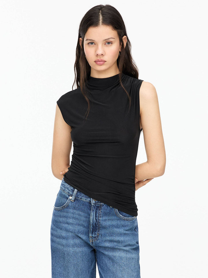 Moudda PULL & BEAR - Top Asymétrique - Fronces & Emmanchure Basse - Tunisie 2