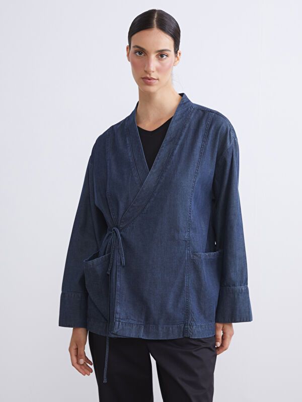 Moudda LC Waikiki - Veste tissée en denim Femme Rodéo noir - Tunisie 1