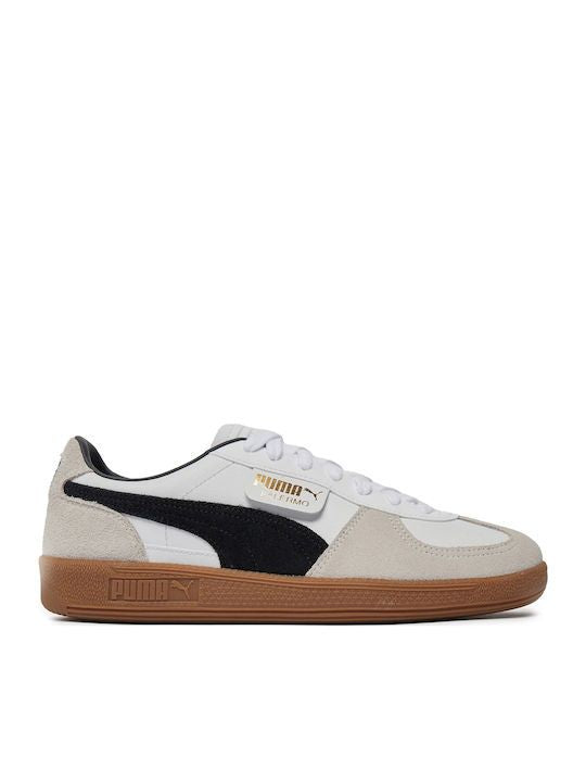 Moudda Puma - Sneakers PUMA Palermo Lth Jr,PUMA White-Vapor Gray-Gum pour enfants - Tunisie 1