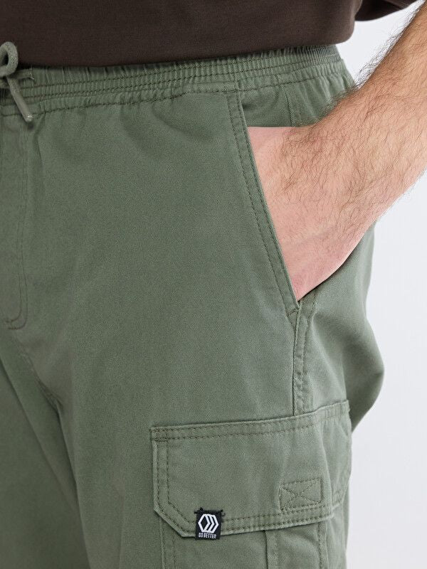 Moudda LC Waikiki - Bermuda en tissu pour Homme couleur Vert kaki - Tunisie 3